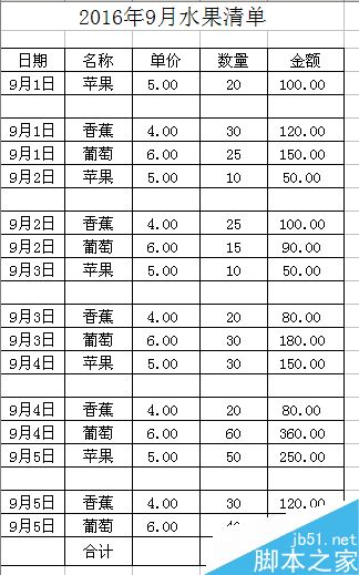 Excel在同一列相同内容的单元格后插入新的一行