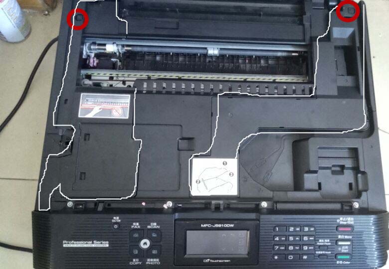 兄弟MFCJ5910DW打印机无法黄色墨盒怎么更换传感器?