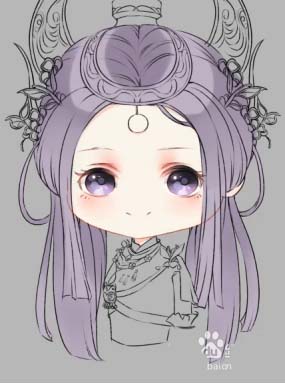 SAI怎么绘制长直发萝莉头像?