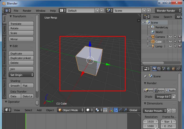 blender怎么设置隐藏场景坐标轴线?