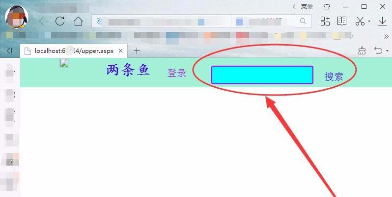 vs2015网页中怎么添加搜索栏?