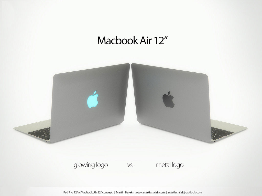 iPad Pro对比12寸MacBook Air 3D概念图赏