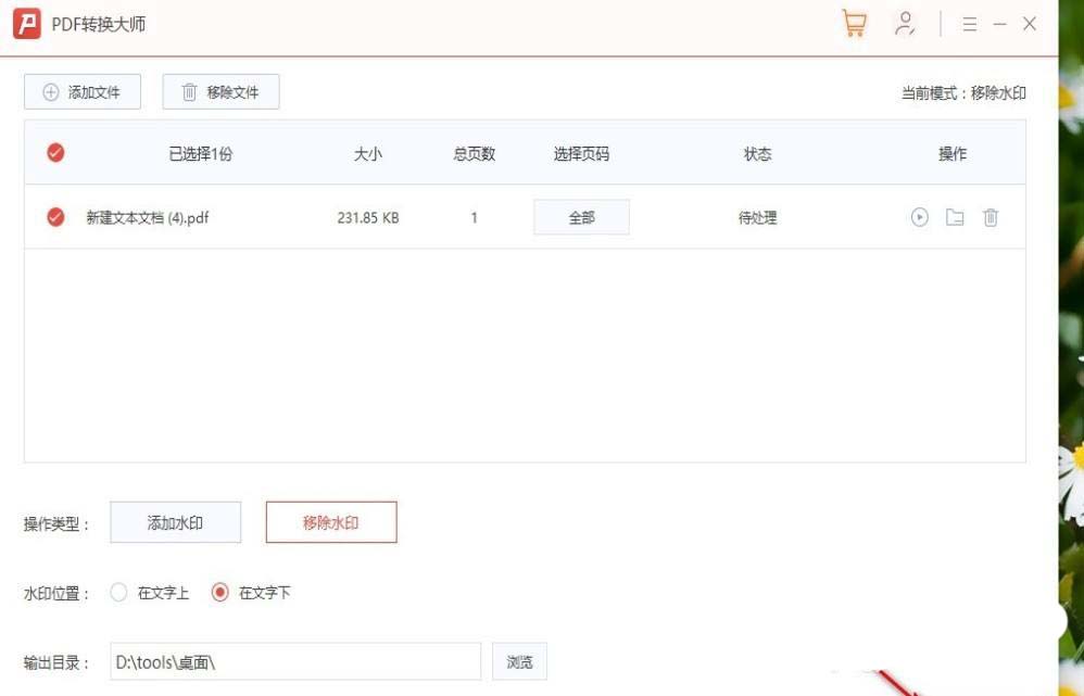 PDF转换大师怎么去水印? PDF转换大师删除文件水印的技巧