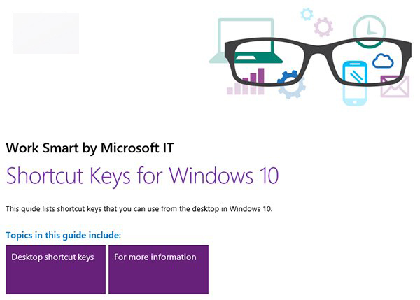 微软发布《Win10快捷键大全》:Win10桌面版快捷键功能介绍以及官方文档下载