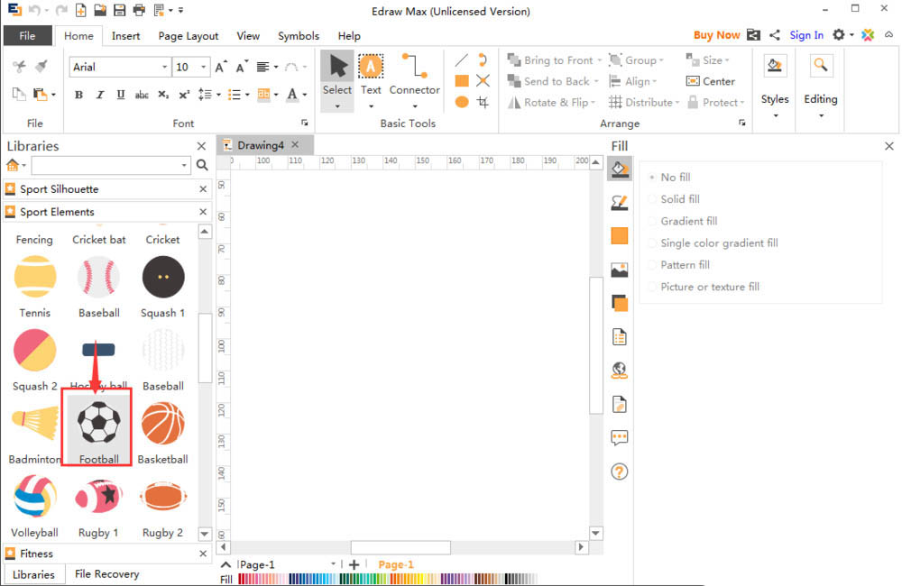 Edraw Max亿图图示怎么画足球?
