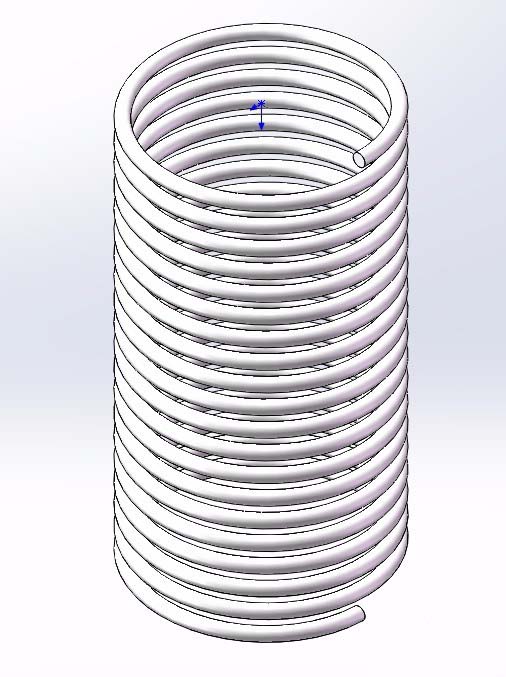 solidworks怎么绘制锥形的弹簧模型?