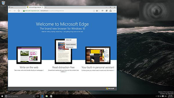 Win10 Build 10532运行上手高清截图  改进右键菜单