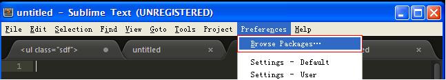 Sublimetext3安装Emmet插件步骤