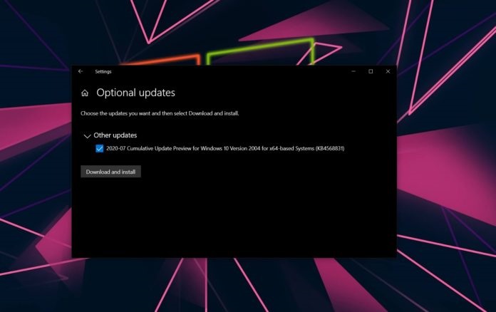 Win10版本2004 Build19041.423更新补丁KB4568831正式推送