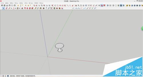 SketchUp怎么绘制圆形的小茶几?