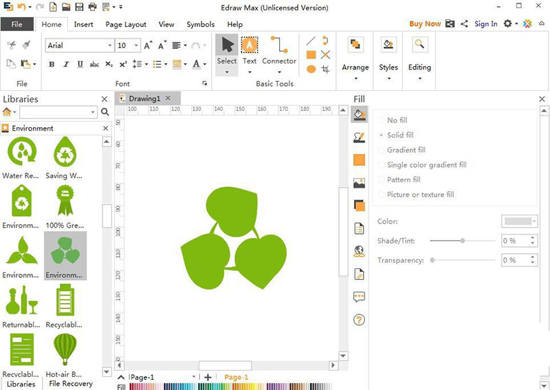 Edraw Max亿图图怎么制作环保友好logo图?