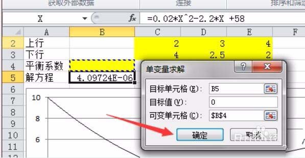 excel怎么计算散点图曲线交叉点坐标?