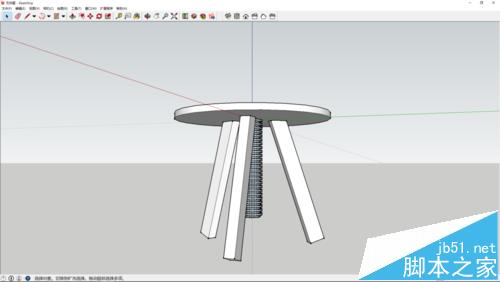 sketchup怎么绘制一个很有创意的桌椅模型?