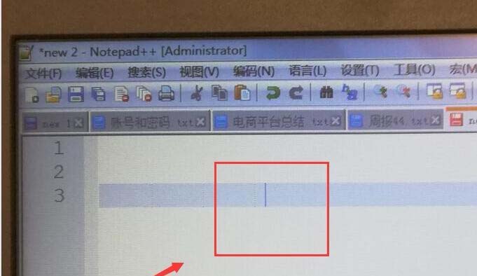notepad++怎么解决光标变成下划线的问题?