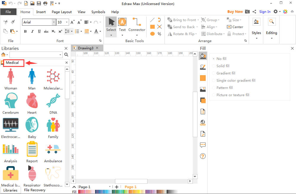 Edraw Max亿图图示怎么绘制护士帽?