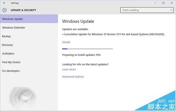 Win10累积补丁KB3124200更新后版本同升为10586.36