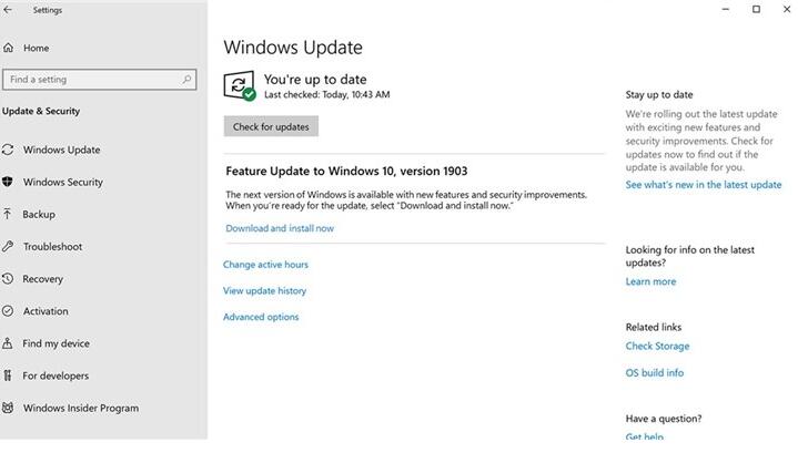 微软2019 Win10更新五月版正式版推送(最低配置需求公布)
