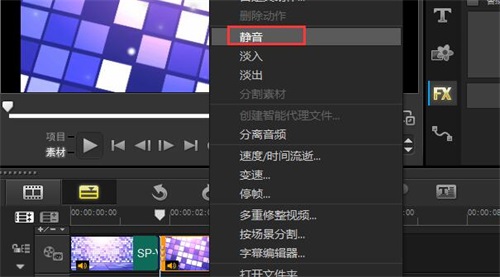 会声会影如何对视频部分声音进行消音
