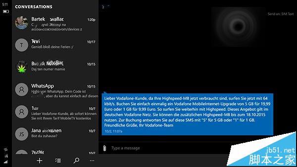 Lumia1520手机演示Win10 Mobile预览版10549截图欣赏