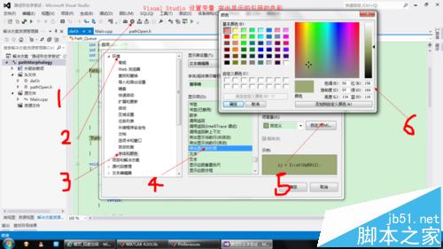 VS 2012变量自动连接时的背景色怎么更换?