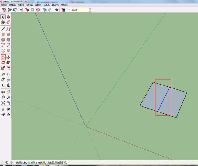 sketchup草图大师怎么建模三角坡?