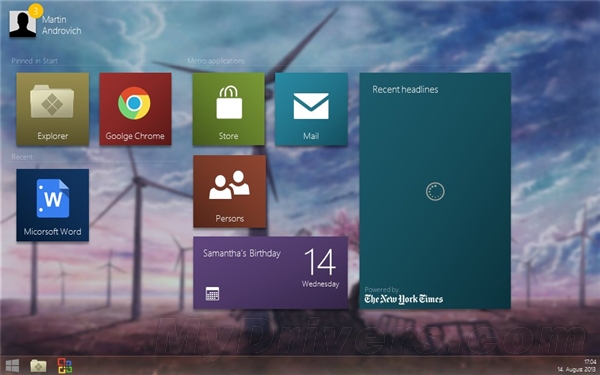 【高清图】全新Win9概念版界面图 界面设计堪称惊艳