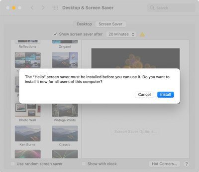 苹果 macOS Big Sur 11.3怎么使用新增的你好幕保护程序?