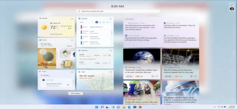 微软正式宣布 Windows11:全新居中“开始”菜单,动态磁贴没了