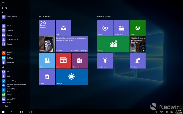 Windows 10 Build 10154上手操作截图欣赏