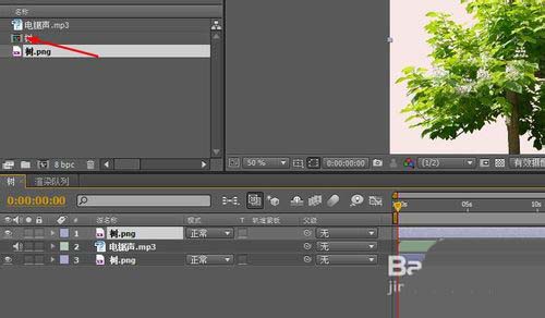 ae cs4怎么制作一段锯树的视频效果?