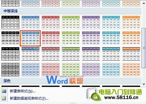 巧妙套用Excel2007表格样式快速进行数据汇总