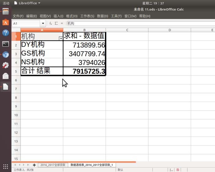 LibreOffice Calc怎么制作数据透视表?