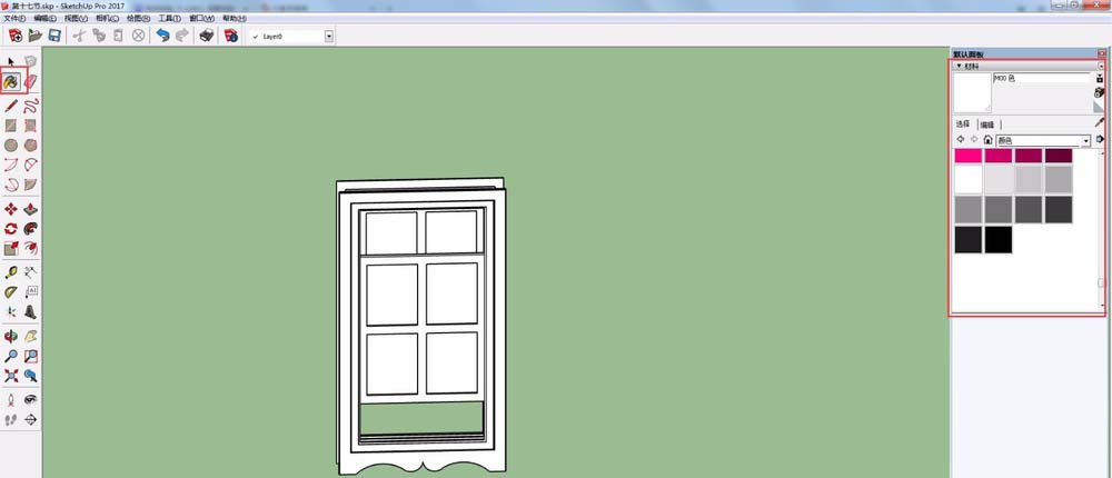 SketchUp草图大师怎么制作一个漂亮的玻璃门?