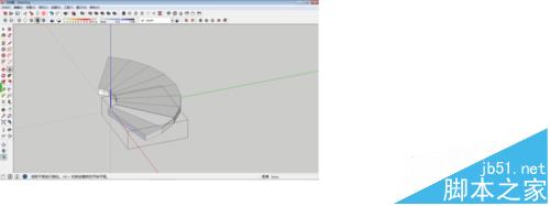 SketchUp2014怎么绘制画旋转楼梯?