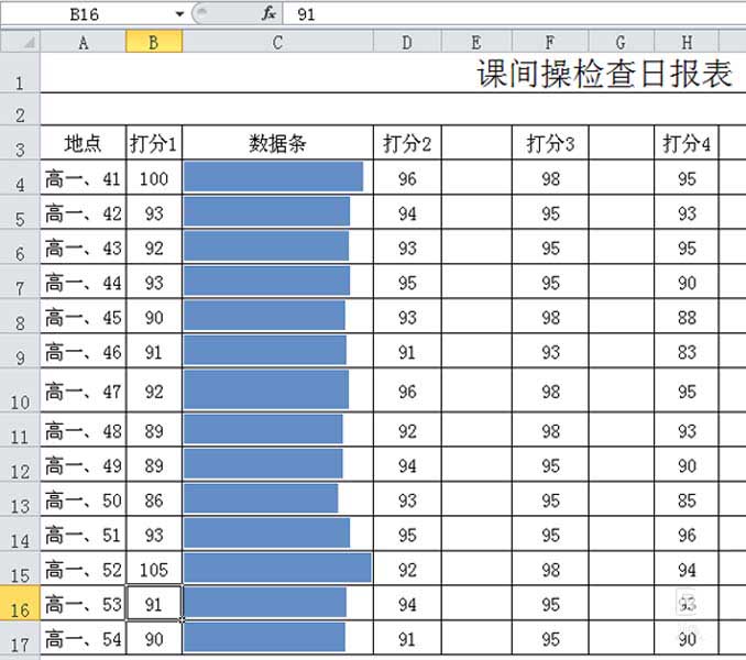 excel表格中的数据怎么制作数据条?