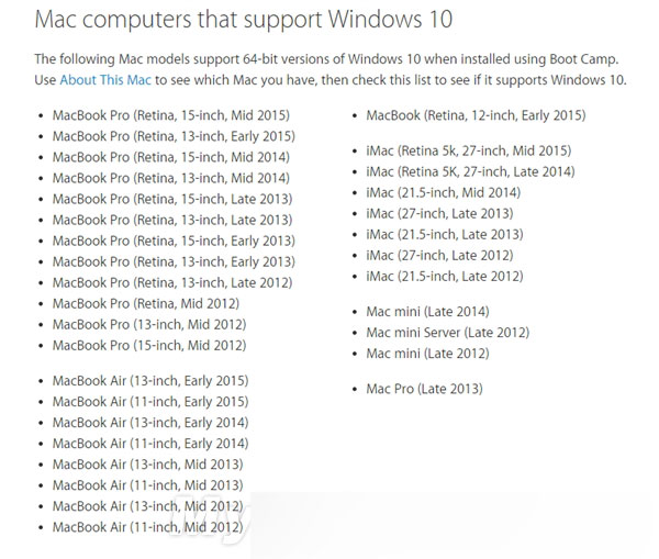 苹果发布新版双系统启动工具Boot Camp 6 支持Win10