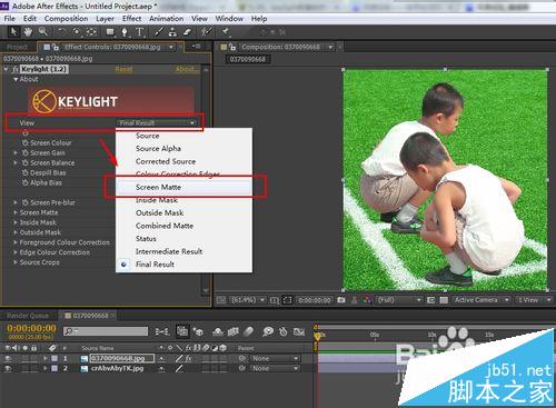 AE中怎么使用插件Keylight抠图?