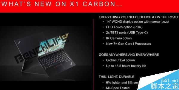 新一代ThinkPad X1 Carbon明年1月正式亮相 配置大升级