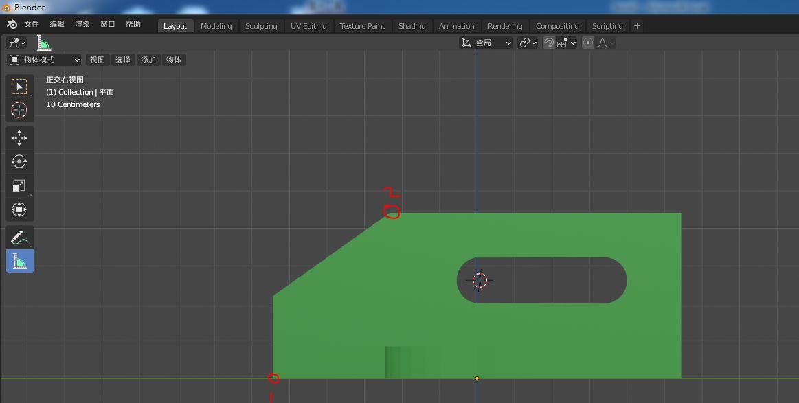 blender怎么测量角度尺寸? blender测量角度的技巧