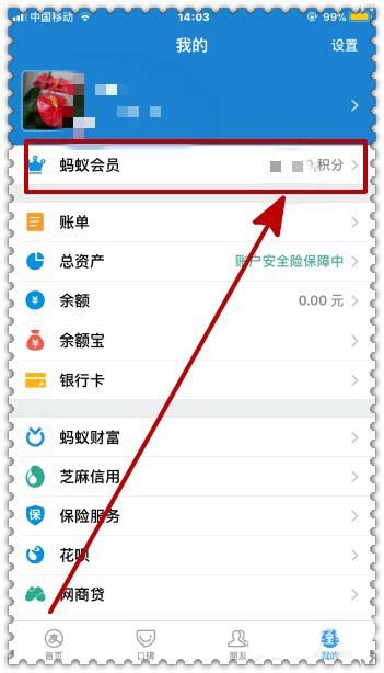 支付宝app蚂蚁积分怎么兑换双11购物津贴?
