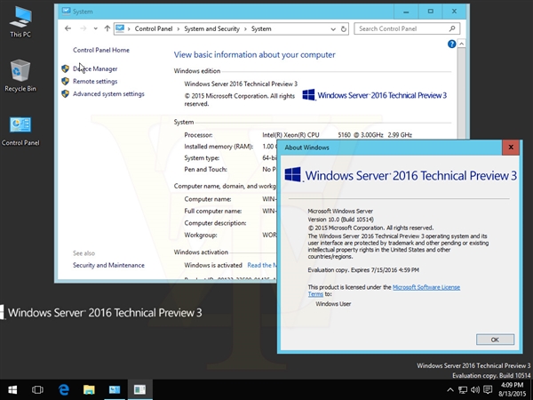 [海量截图+镜像下载]Windows Server 2016第三技术预览版泄露