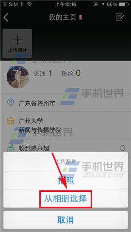 网易青柠怎么往主页上上传照片？