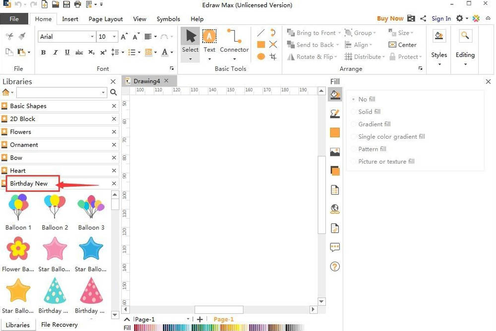 Edraw Max亿图图示怎么绘制生日皇冠或生日帽?