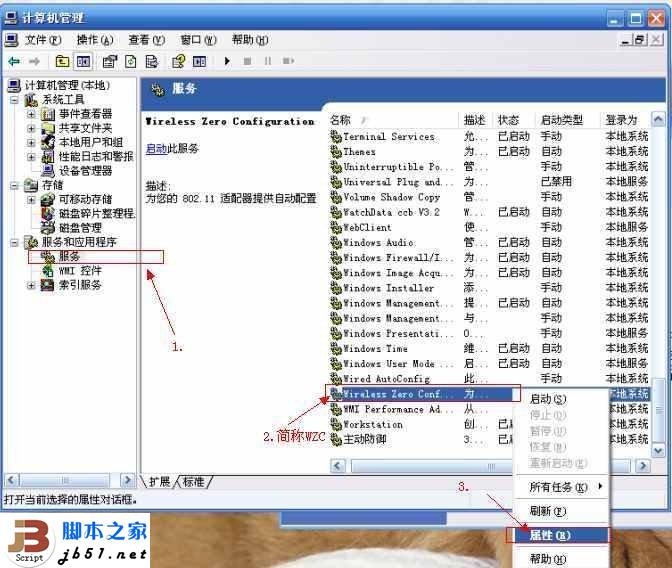 未开启自动启动WZC服务 引起的无线无法上网的解决方法(图)