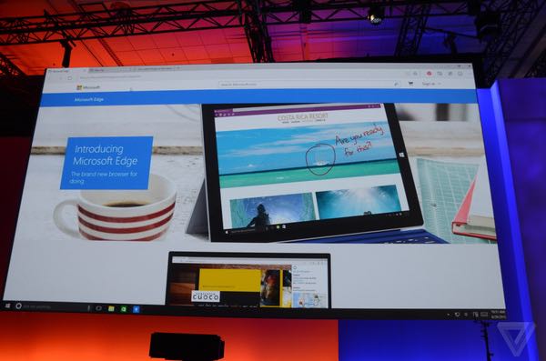 微软斯巴达浏览器命名Edge 可兼容Chrome和Firefox插件