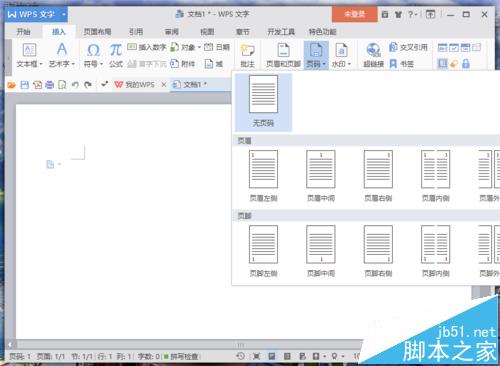 WPS文字中怎么添加页码并设置页码位置?