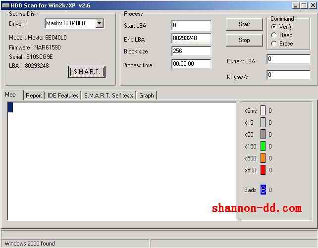 用HDD Scan检测和修复硬盘故障(图解使用说明)