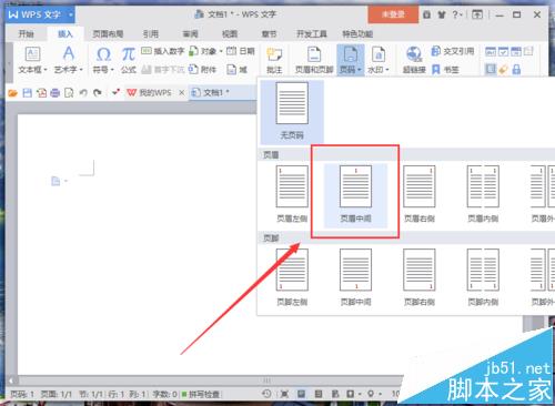 WPS文字中怎么添加页码并设置页码位置?