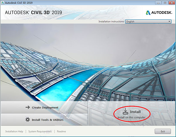 AutoCAD Civil 3D 2019中/英文激活破解安装教程图解(附注册机下载)