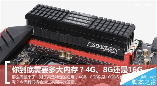 电脑内存4G/8G/16G有什么区别?